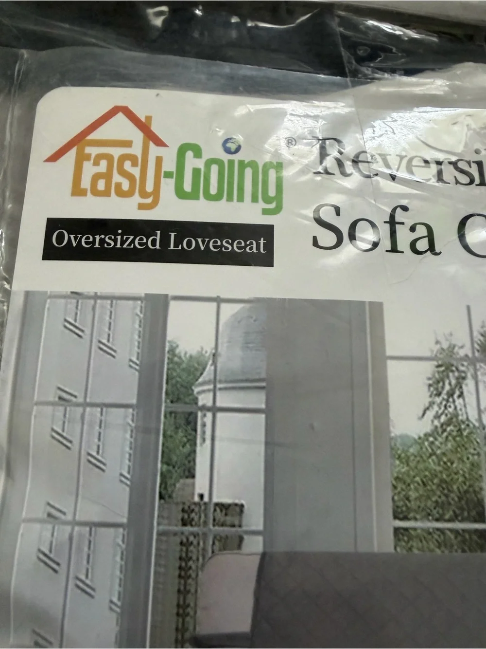 Easly -Going Reversible Loveseat Sofa Cover in Gray